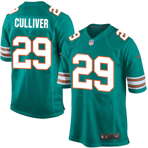Men's Game Chris Culliver Nike Jersey Aqua Green Alternate - #29 NFL Miami Dolphins